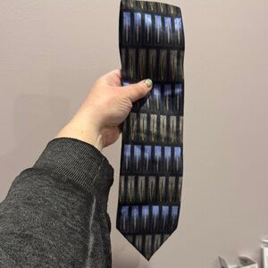 Mosaic Black and Blue Geometric Men's Tie